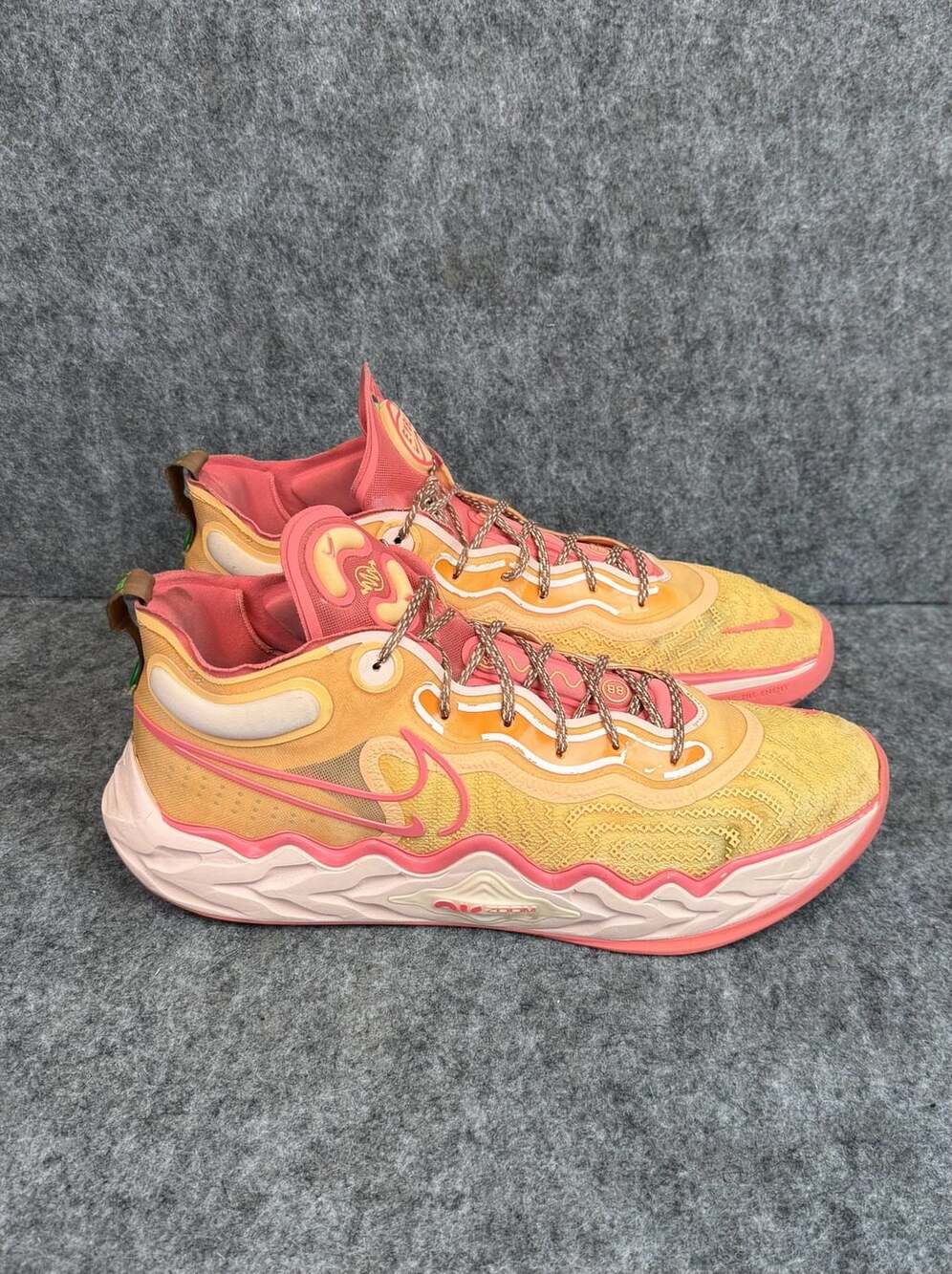 Nike Air Zoom GT Run Pro Size 17 EYBL Peach Jam Basketball Shoes